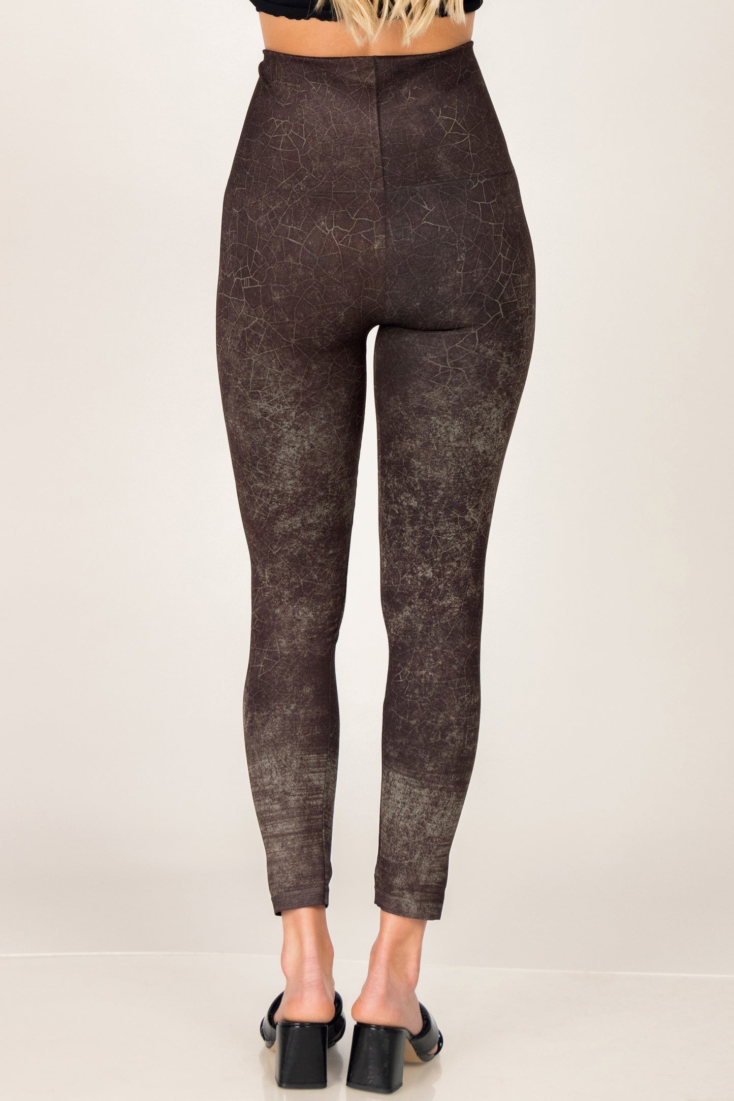 Cracked Leather Print Legging