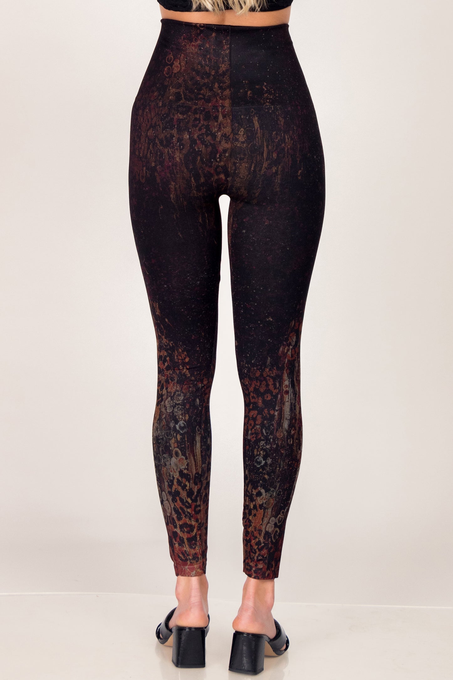 Lava Leopard Marble Printed Leggings