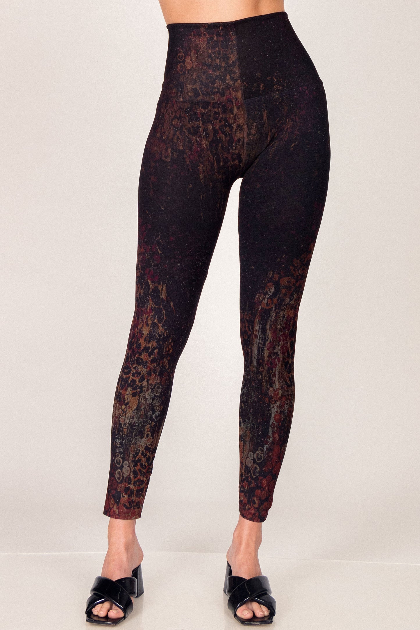 Lava Leopard Marble Printed Leggings
