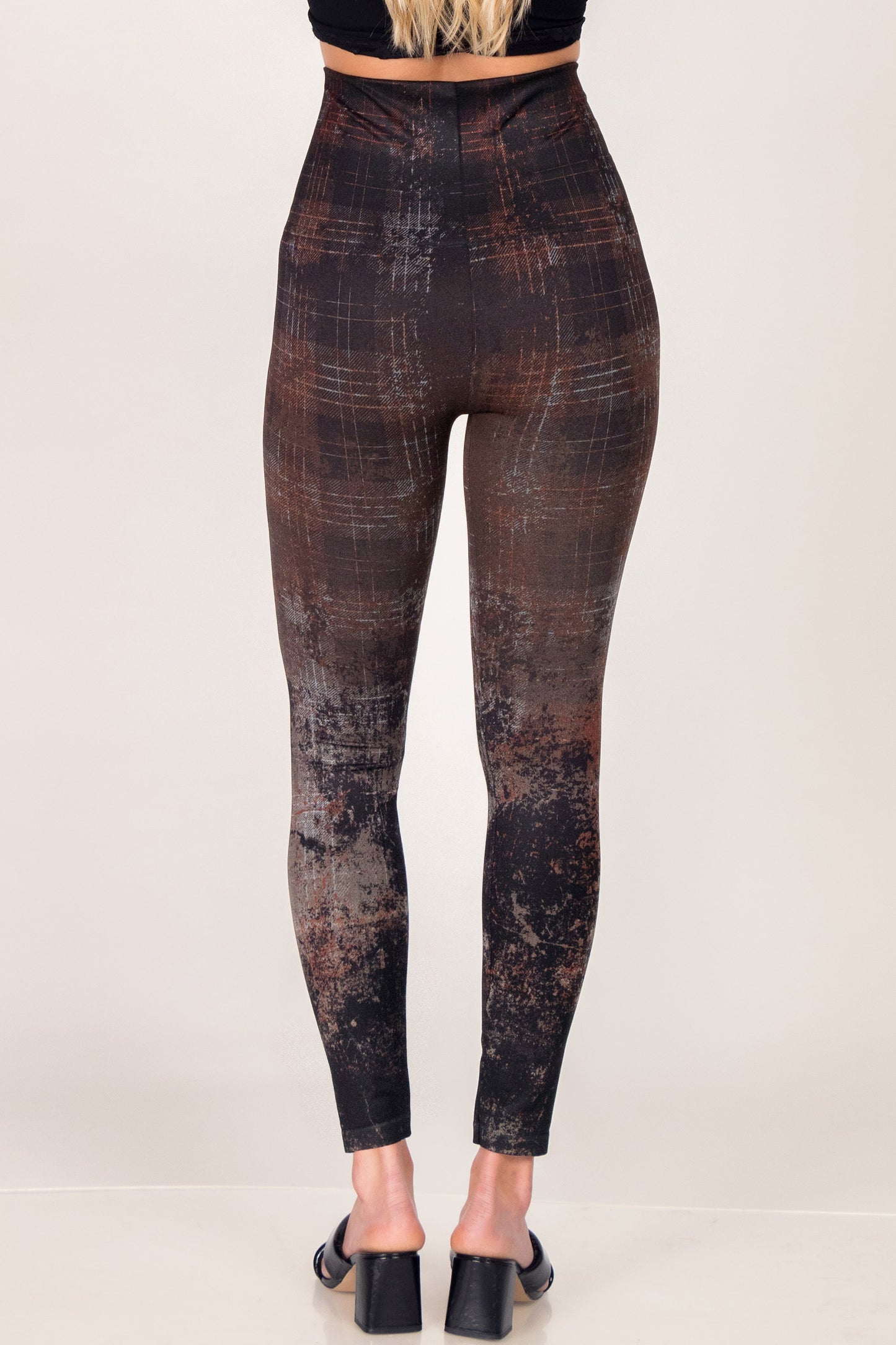 Autumn Plaid Printed Leggings