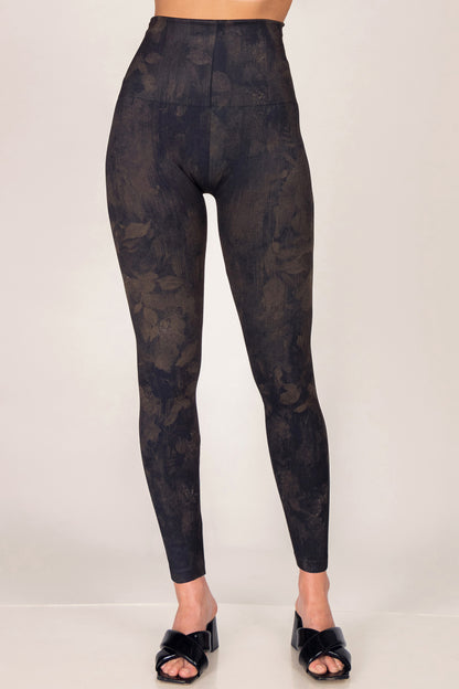 Midnight Oak Floral Printed Leggings