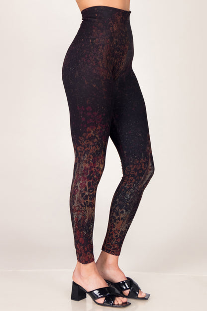 Lava Leopard Marble Printed Leggings