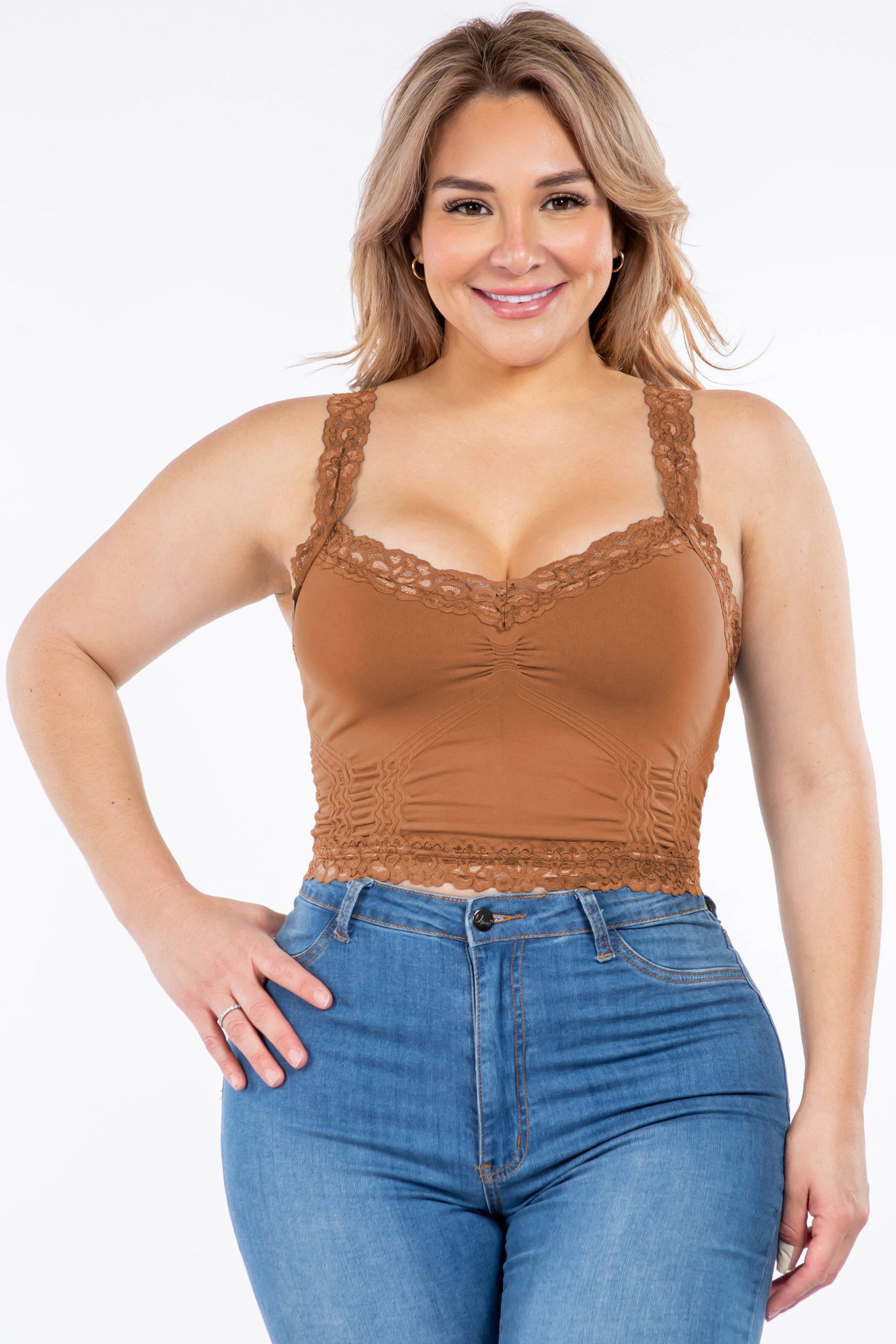 Seamless Laced Bralette Camisole