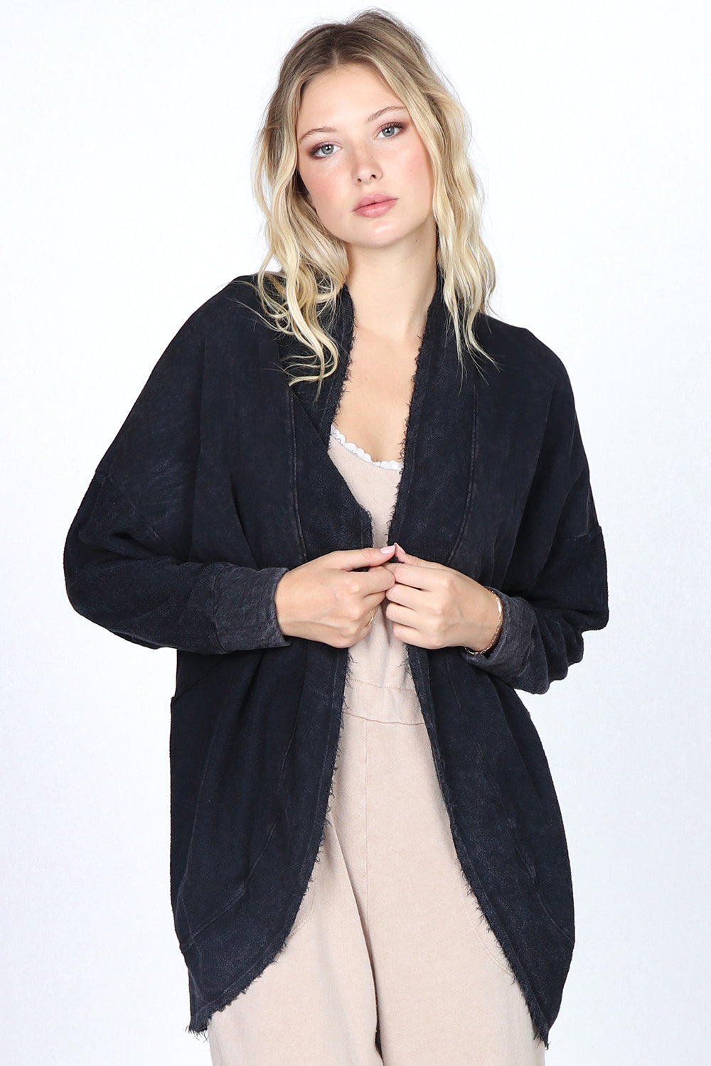 French Terry Cocoon Cardigan