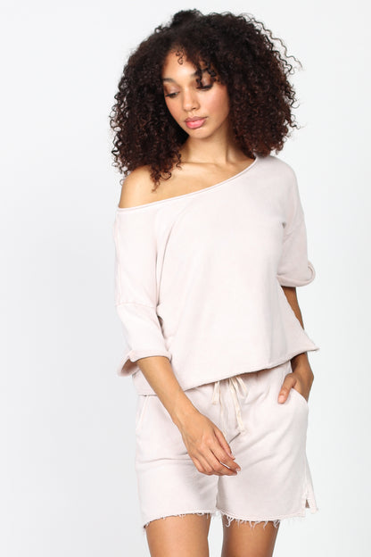 Mina French Terry Lounge Crop Top