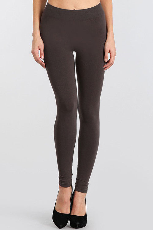 M. Rena Dark Grey Classic Full Length Leggings