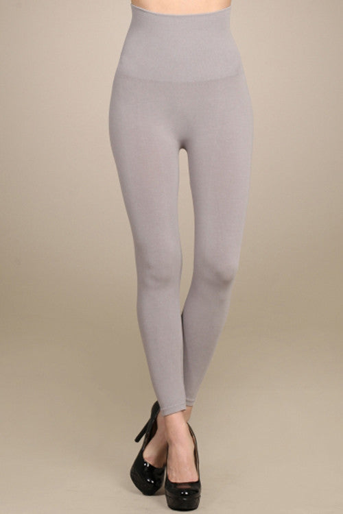 M. Rena Opal Grey Cropped Tummy Tuck Legging