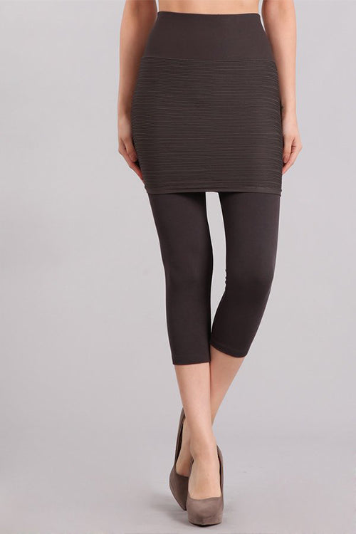 Cropped Combination Skirt Legging