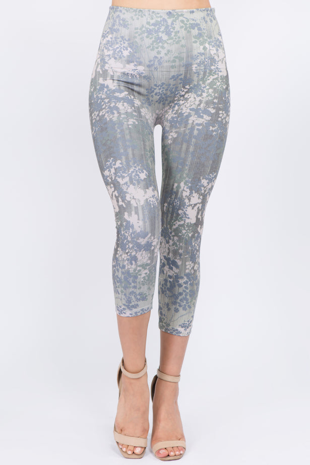 Agave Floral Cropped Leggings