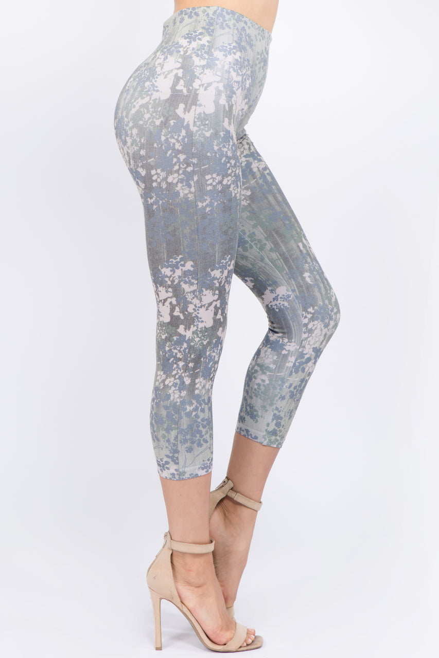 Agave Floral Cropped Leggings