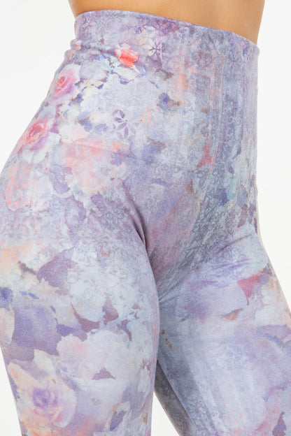 Aster Rose Garden Printed Legging Cropped