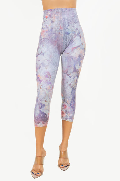 Aster Rose Garden Printed Legging Cropped