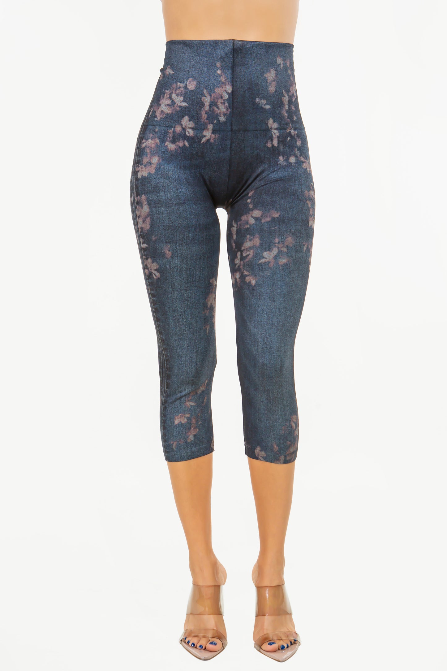 Blossom Burnout Printed Leggings Cropped