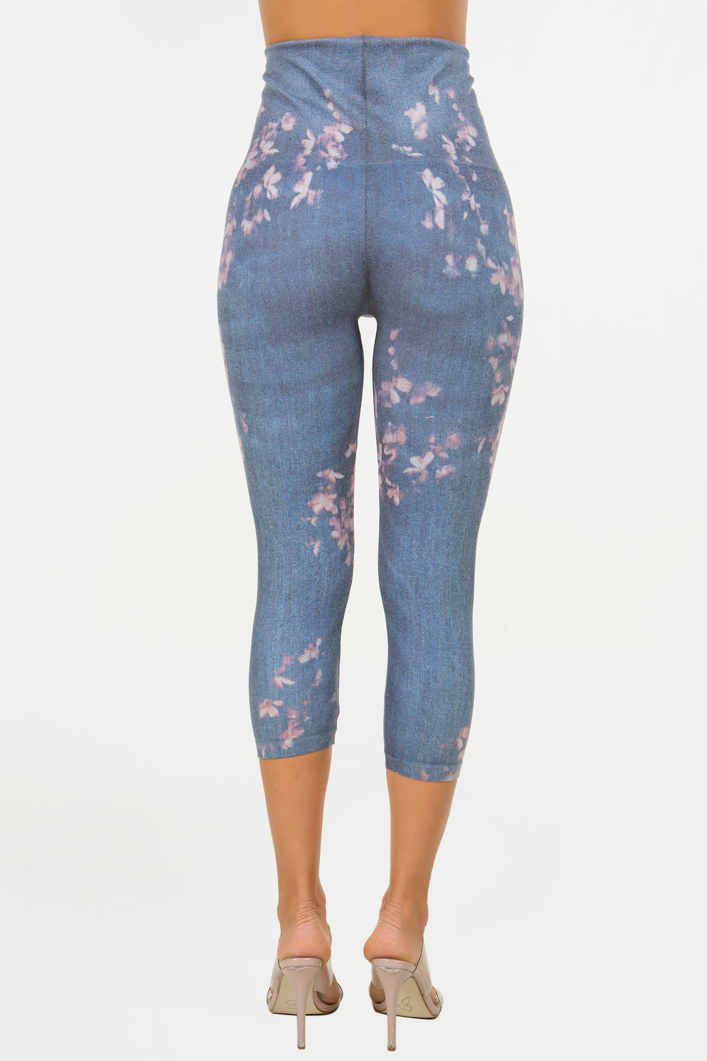 Blossom Burnout Printed Leggings Cropped