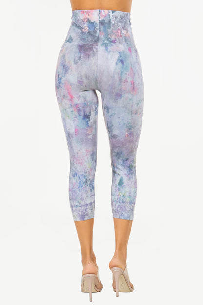 Lilac Harlequin Printed Leggings Cropped