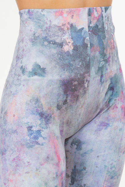 Lilac Harlequin Printed Leggings Cropped