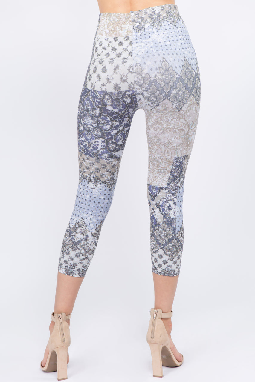 Ella Patchwork Cropped Leggings