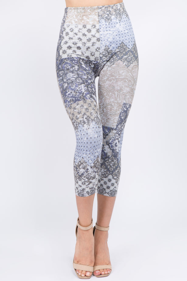 Ella Patchwork Cropped Leggings