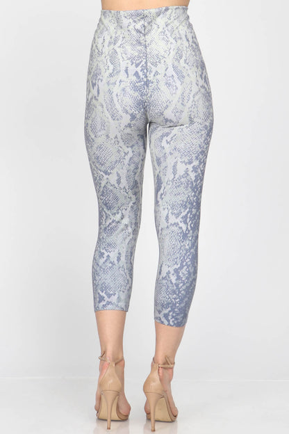 Mesmerizing Snakeskin Cropped Leggings