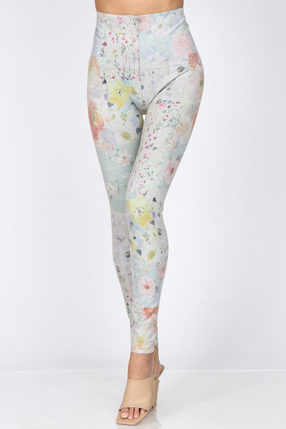 Floral Patch Collage Leggings