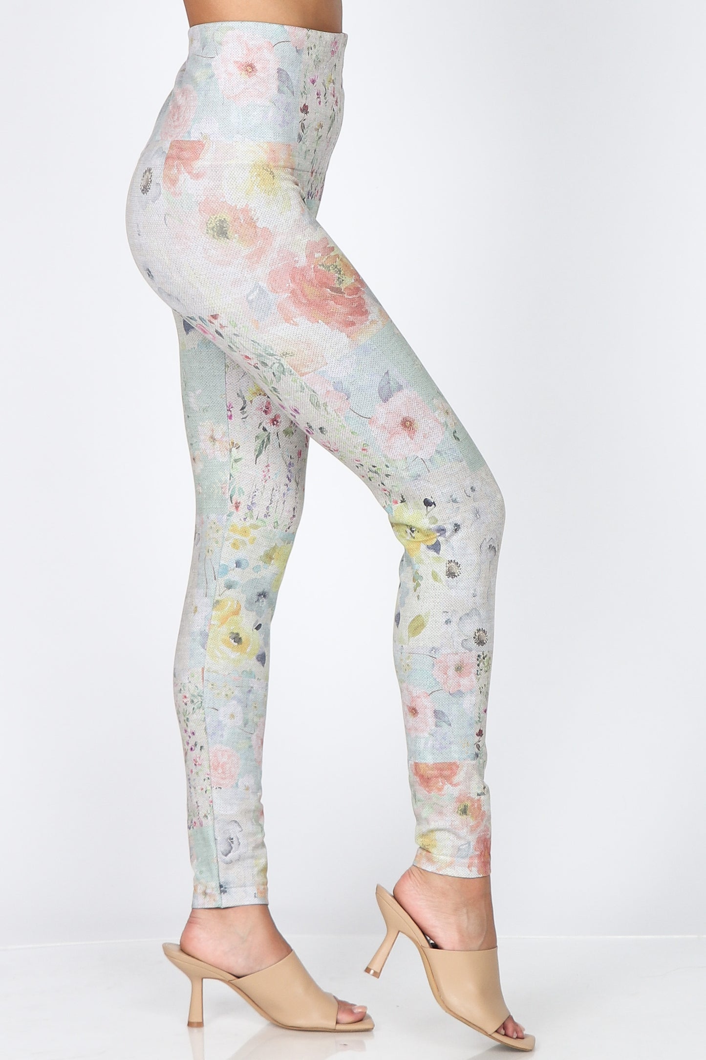 Floral Patch Collage Leggings