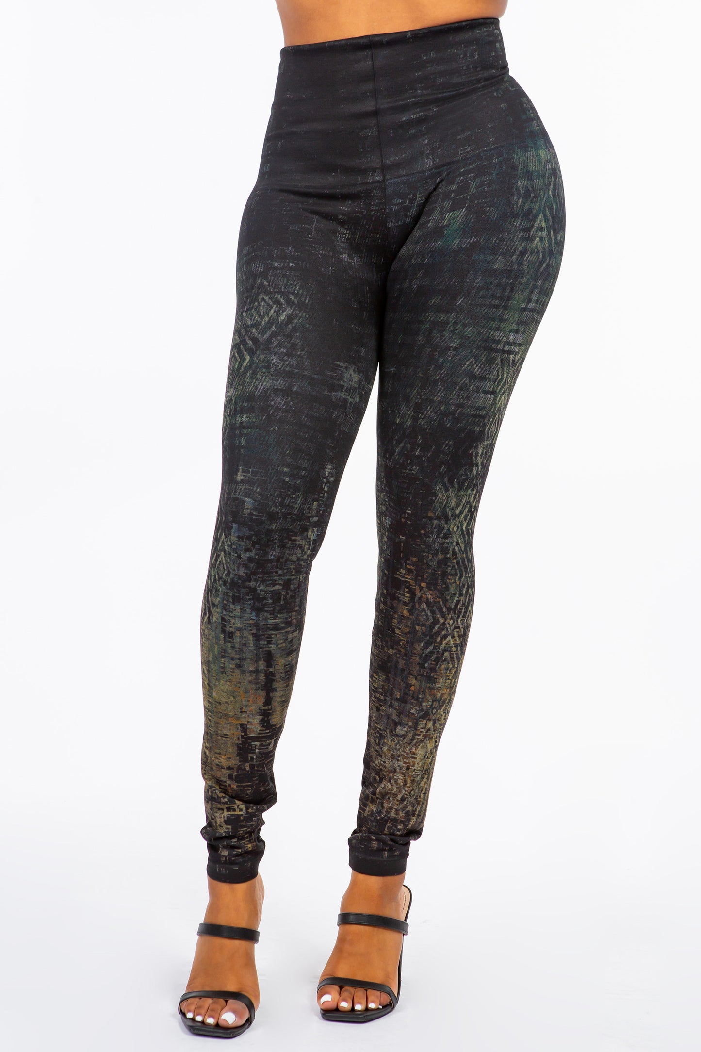 Abstract Geometric Print Leggings