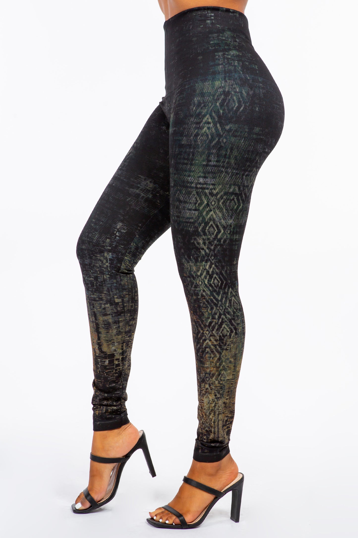 Abstract Geometric Print Leggings – SHOPMRENA