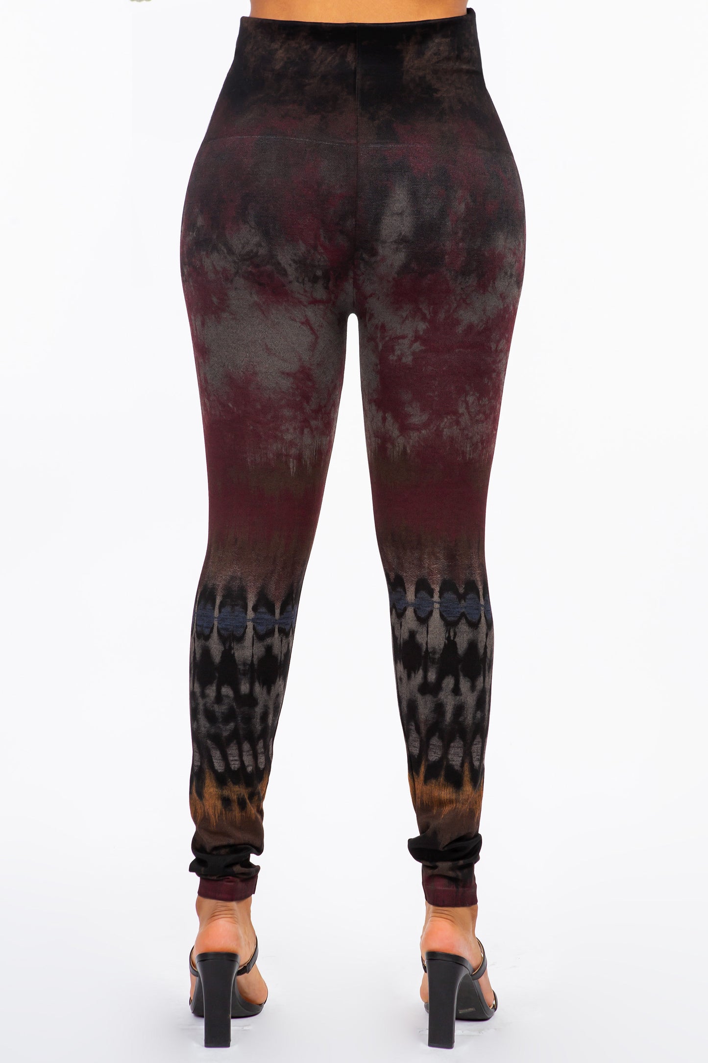 Moth Wing Tie-Dye Print Leggings