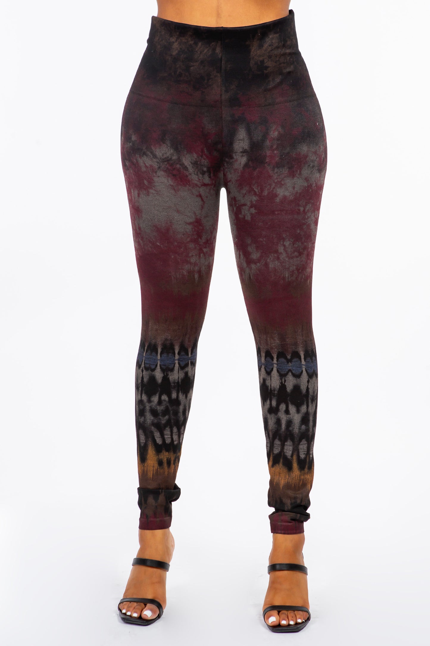 Moth Wing Tie-Dye Print Leggings