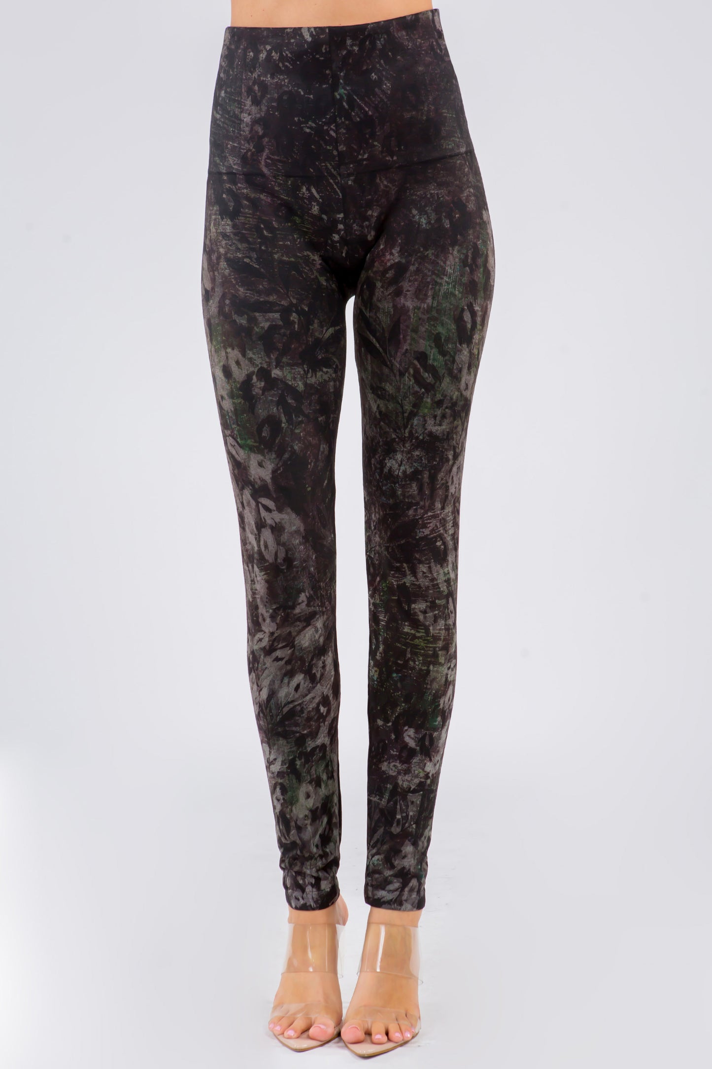 Dark Jungle Leopard Imprint Leggings