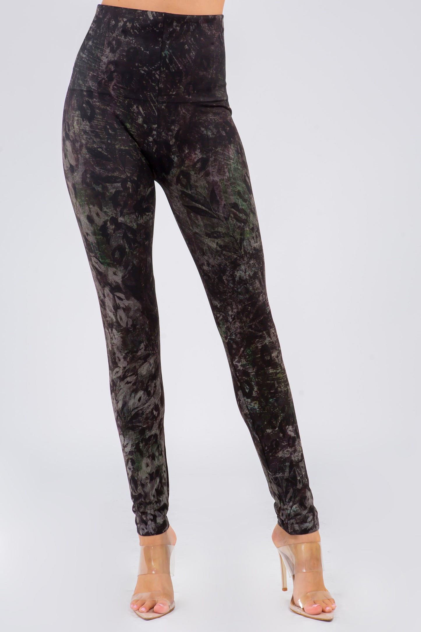 Dark Jungle Leopard Imprint Leggings