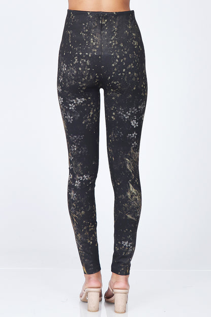 Glimmer Blossoms Leggings Print in Sugar