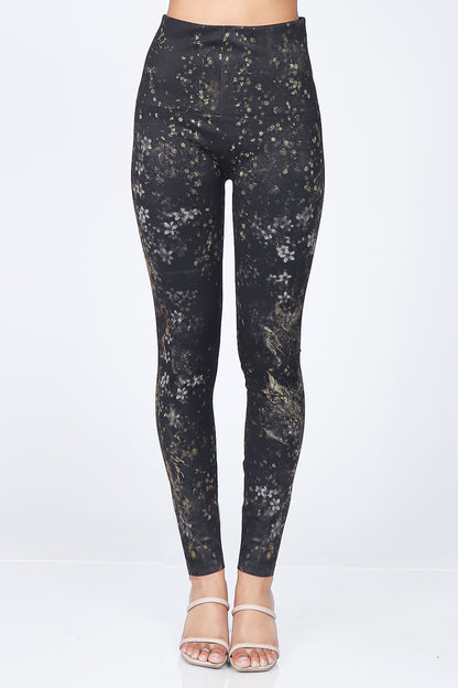 Glimmer Blossoms Leggings Print in Sugar