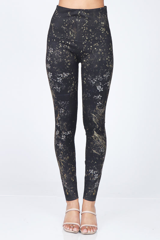 Glimmer Blossoms Leggings Print in Sugar