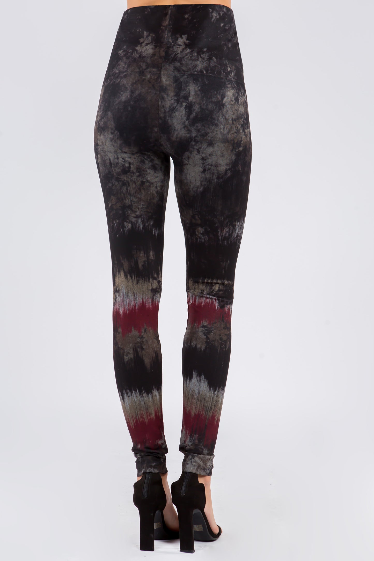 Border Tie-Dye Print Leggings