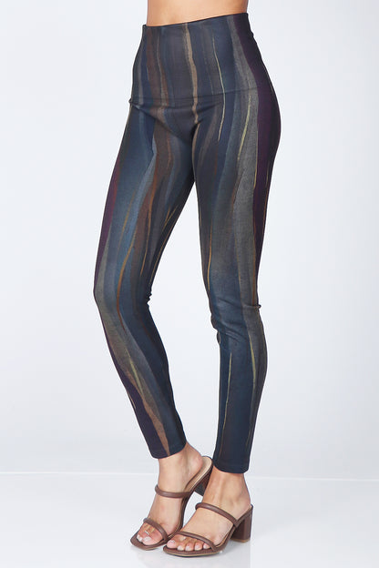 Desert Twilight Vertical Stripe Leggings