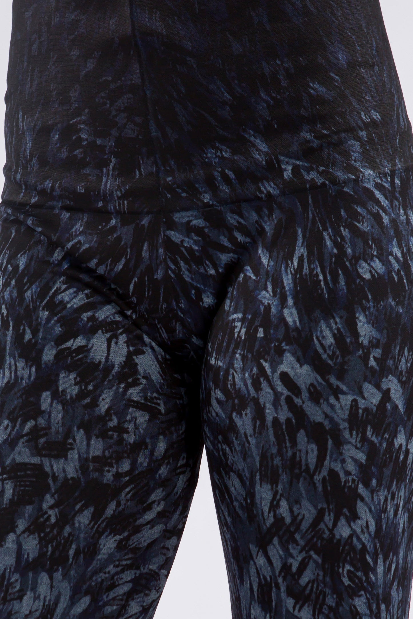 Feathered Paint Stroke Printed Leggings