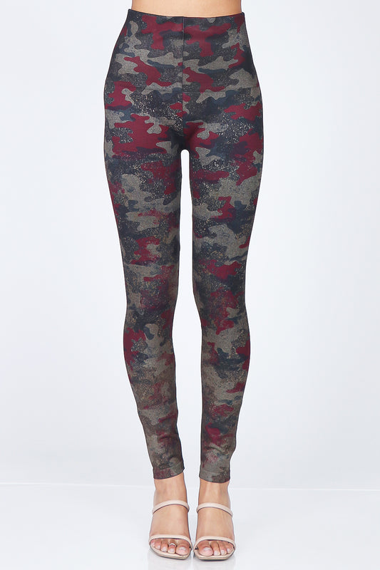 Distressed Camo Print Leggings