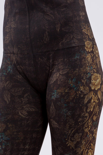 Floral Houndstooth Printed Leggings