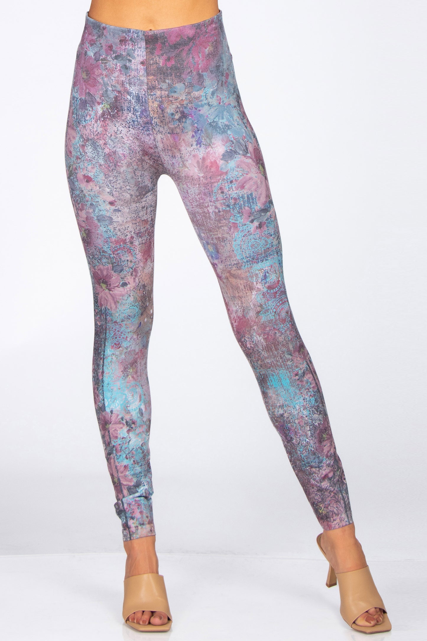 Floral Mauve Printed Leggings