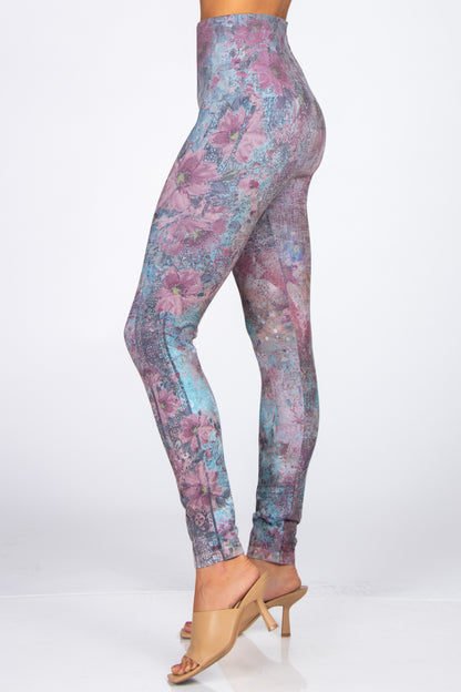 Floral Mauve Printed Leggings