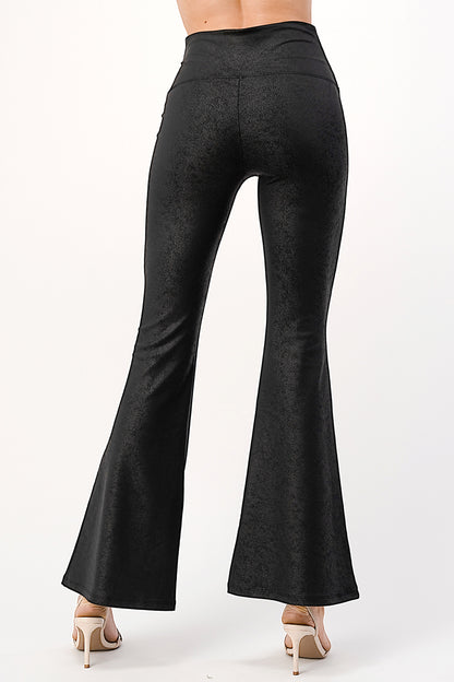 Bell Bottom Leatherette Leggings
