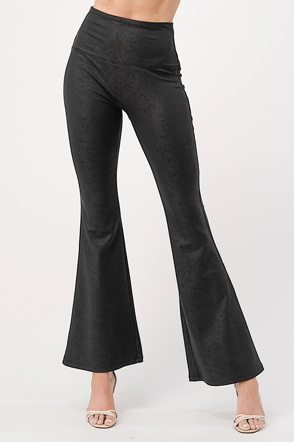 Bell Bottom Leatherette Leggings
