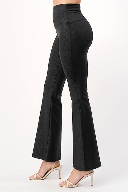 Bell Bottom Leatherette Leggings