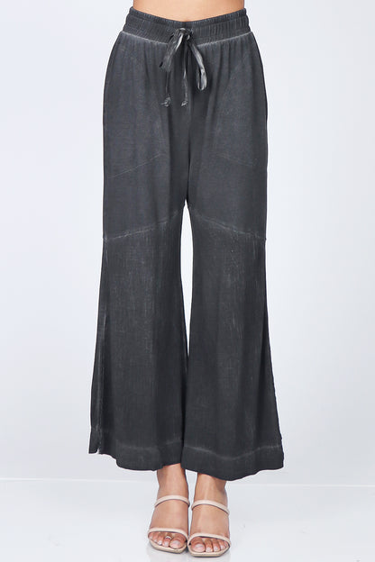 Wide-Leg Terry Lounge Pants in Oil Wash