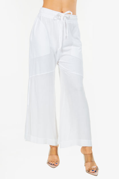 Wide-Leg Terry Lounge Pants