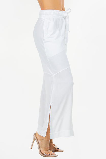 Wide-Leg Terry Lounge Pants