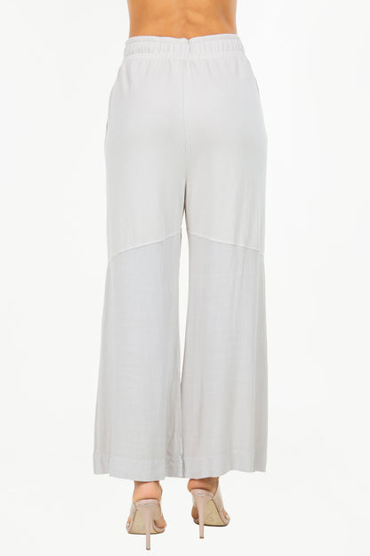Wide-Leg Terry Lounge Pants