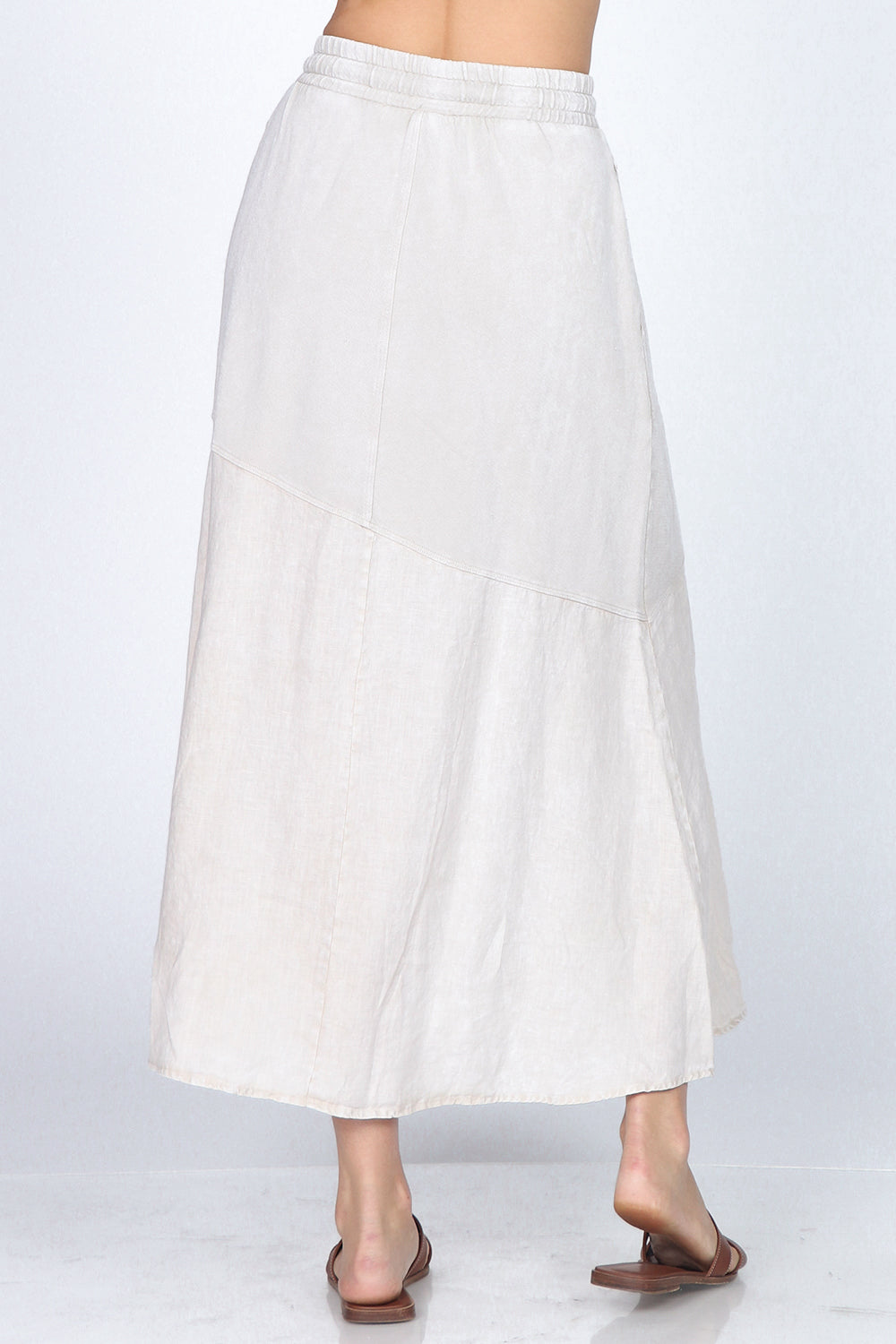 Mineral-washed French Terry Maxi Skirt