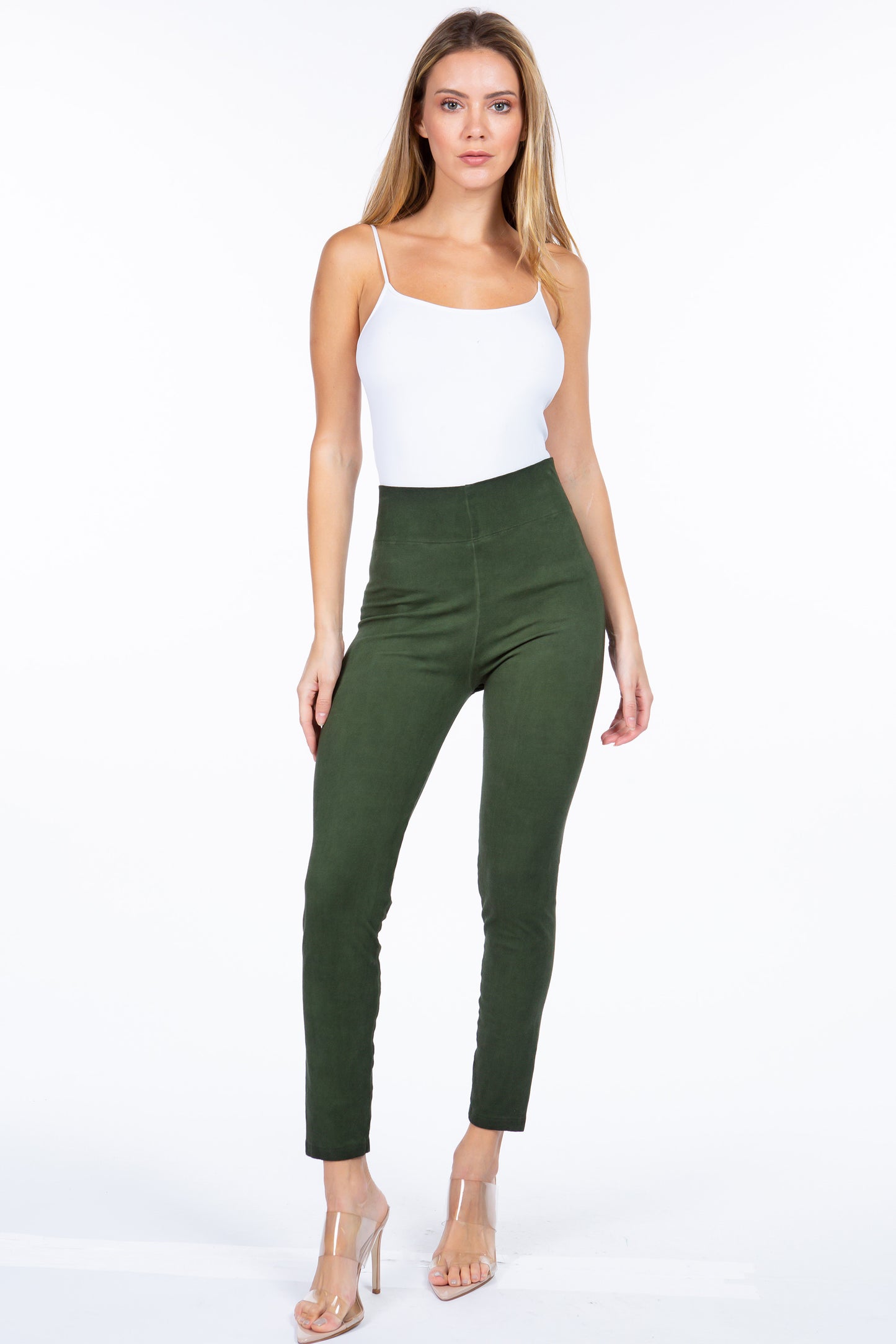 Oil-Washed Cotton Stretch Leggings